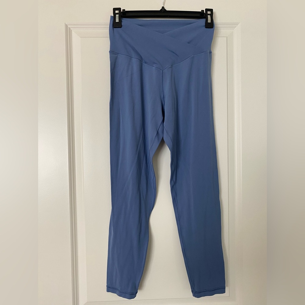Aerie Offline Real Me High Waisted Crossover Leggings Blue size L